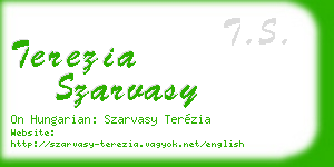terezia szarvasy business card