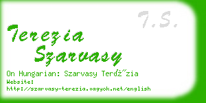 terezia szarvasy business card